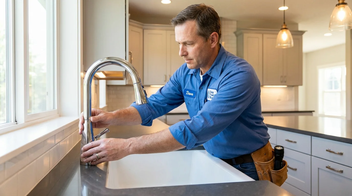 Kitchen faucet installation by Johns Plumbing LLC in Ashland